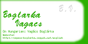 boglarka vagacs business card