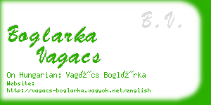 boglarka vagacs business card